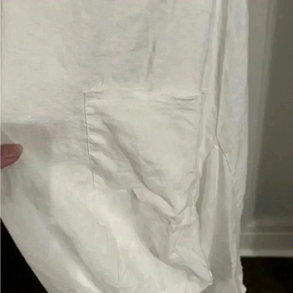 Grace elements white linen sleeveless summer dress size large - Picture 6 of 8